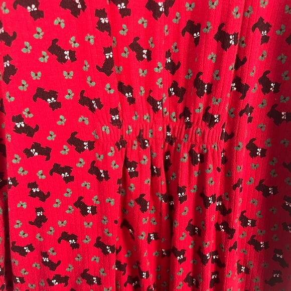 Vintage 90s Ashley Taylor red and black schnauzer onesie size large - Picture 4 of 4